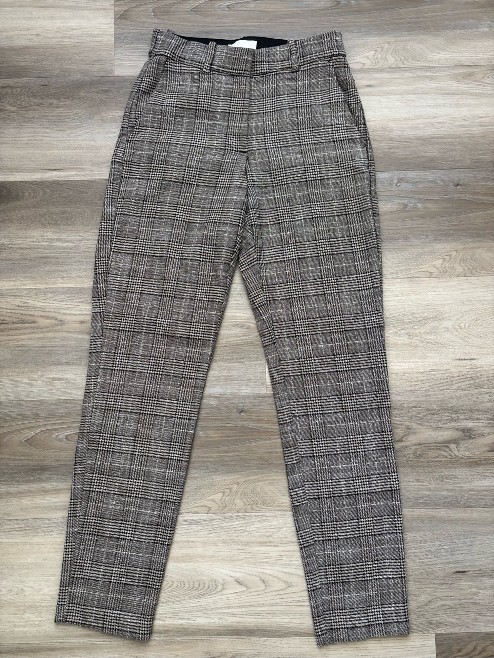 H&M Plaid Tapered Ankle Pants Women’s Size 4